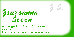 zsuzsanna stern business card